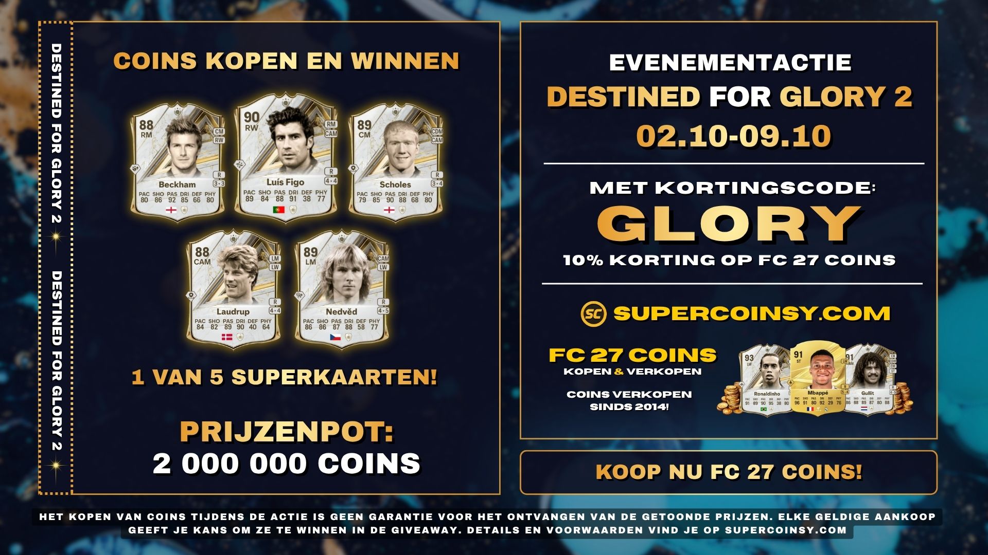 DESTINED FOR GLORY 2 Actie
